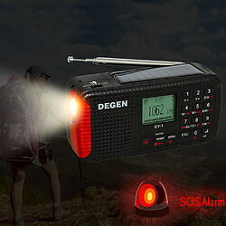 Acheter Universal Sports en plein air d'urgence portable sans fil Bluetooth carte audio haut-parleur radio avec réveil peut être d'urgence | radio horloge | radio