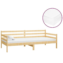 Maison Chic Lit de jour avec matelas, Lit de repos Lit d'invité pour Salon Chambre,Canapé-lit 90x200 cm Bois de pin massif -MN90965