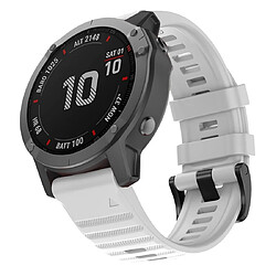 Wewoo Bracelet pour montre connectée Garmin Fenix 6X 26mm Silicone Smart Watch de remplacement Blanc 