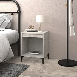 Avis Maison Chic Table de chevet,Table de nuit,Table d'appoint pour salon Gris béton 40x35x50 cm -MN39041