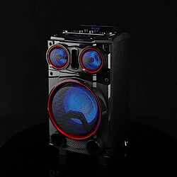 NEDIS SONO PORTABLE 200W SUR BATTERIE /SD/USB/BT/MP3 LEDS RGB + fonction REC + MICRO DYNAMIQUE + FLIGHT la fête en KARAOKE séminaires