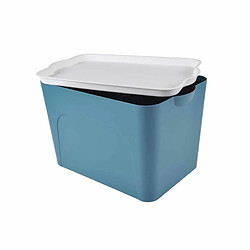 Paris Prix Boîte de Rangement Déco Pratique 24L Bleu