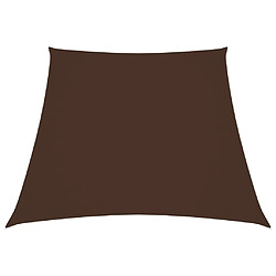 Helloshop26 Voile toile d'ombrage parasol tissu oxford trapèze 3/4 x 3 m marron 02_0009765