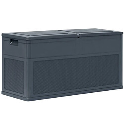 Helloshop26 Coffre boîte meuble de jardin rangement 320 litres anthracite 02_0013029