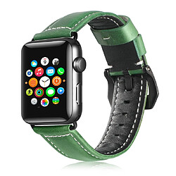 Wewoo Convient à la montre pour Apple Watch 3/2/1 génération 42mm bracelet en cuir d'arbre universel vert 