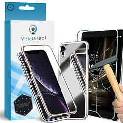 Verre trempé pour iPhone 11 6.1"" + coque magnétique or de protection anti choc - Visiodirect - 