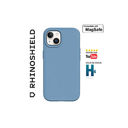 RhinoShield Coque Compatible avec [iPhone 15 Plus] SolidSuit Compatible avec Magsafe - Coque Fine avec Technologie d'absorption des Chocs et Finition Premium Mate - Bleu marée