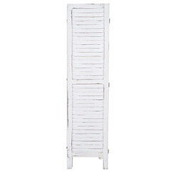 Mendler Paravent HWC-G30, cloison de séparation, pare-vue, brise-vue, style shabby chic, 170x200cm ~ blanc