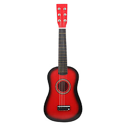 Guitare acoustique de 23 pouces Mini Guitare Acoustique en Bois Portable Rouge 23 pouces pour Les Débutants