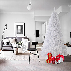 Eco-Xmas Sapin de Noël blanc artificiel et traditionnel 210 cm Aspen