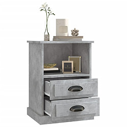 Acheter vidaXL Table de chevet gris béton 43x36x60 cm