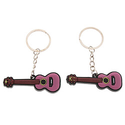 2x porte-clés porte-clés pendant pour ukulélé d'instruments de musique