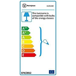 Westinghouse 6105340 Suspension cage angulaire E27 Acier Noir mat