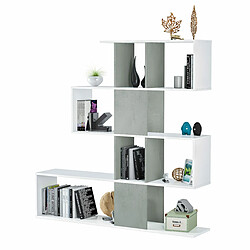 MIRAKEMUEBLE Etagère Elfos Plus - Artik White and Cement Ciment - Blanco Artik