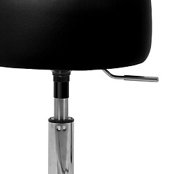 Avis ML DESIGN MODERN LIVING 2x Tabouret de maquillage rembourré rond pouf noir réglable en hauteur en acier