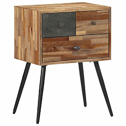 Maison Chic Table de chevet, Table de Nuit, Meuble de Rangement 47x31,5x60 cm bois massif de teck