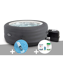 Kit spa gonflable Intex PureSpa Access rond Bulles 4 places + Aspirateur + Kit traitement brome 