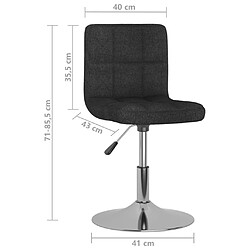 vidaXL Tabouret de bar pivotant Noir Tissu pas cher