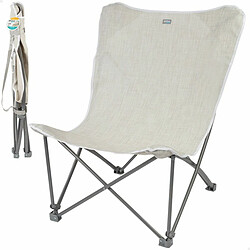 Chaise de camping pliante Aktive Beige 78 x 90 x 76 cm (4 Unités)