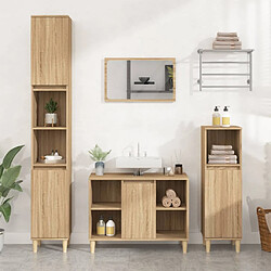 vidaXL Meuble d'évier chêne sonoma 80x33x60 cm bois d'ingénierie