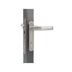 Locinox Serrure à encastrer Fiftylock tout inox coffre de 47 axe à 30 carré 8 mm pour profil de 50 mm