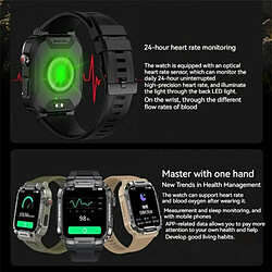 Acheter Mk66 Montre Intelligente Extérieure Bluetooth Appel Musique Jouer Moniteur De Fréquence Cardiaque Santé Sport Bracelet Noir