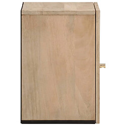 Avis vidaXL Armoire de salle de bain murale 38x33x48cm bois massif manguier