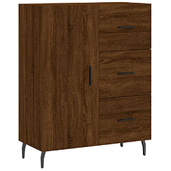 vidaXL Buffet chêne marron 69,5x34x90 cm bois d'ingénierie