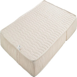 Literie Julien Matelas Souple Pour tous BZ + Alèse 120x190 x 15 cm avec Latex Naturel sur Face Hiver - Découpe Assise 60 cm - 5 zones de Confort - Face été et Noyau Poli Lattex HR Dernière Génération - Très Respirant