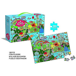 Universal Puzzle éducatif de 180 pièces pour les enfants Puzzle animaux et plantes (180 pièces) (vert) 