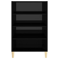 Avis vidaXL Buffet noir brillant 57x35x90 cm bois d'ingénierie