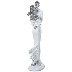 Figurine Décorative Alexandra House Living Blanc Argenté Acrylique Plastique Mélamine