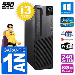 PC Lenovo ThinkCentre M92p SFF Intel i3-3220 RAM 8Go SSD 240Go Windows 10 Wifi · Occasion 