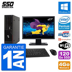 PC Fujitsu E910 DT Ecran 27" Intel G630 RAM 4Go SSD 120Go Windows 10 Wifi · Occasion 