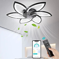 FIMEI Ventilateur de plafond à LED 6 Vitesse Fan Silencieux avec Dimmable Eclairage 3 Couleurs