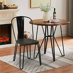 Ahd Amazing Home Design Chaises en acier de style Tolix au design industriel pour bar et cuisine Ferrum One, Couleur: Noir