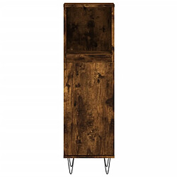 Acheter vidaXL Armoire de bain chêne fumé 30x30x100 cm bois d'ingénierie