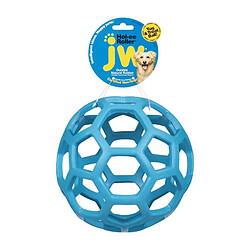 Balle en caoutchouc JW Pet Hol-ee Roller Jumbo - Ø 19 cm - Coloris aléatoire : bleu, vert ou rouge - Pour chien