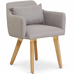 Paris Prix Lot de 2 Fauteuils Scandinave Alan 70cm Beige