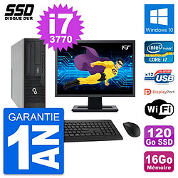 PC Fujitsu E910 DT Ecran 19" Intel i7-3770 RAM 16Go SSD 120Go Windows 10 Wifi - Occasion