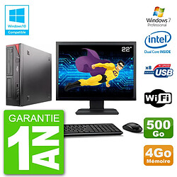 PC Fujitsu Esprimo E520 Ecran 22" G3220 RAM 4Go Disque 500Go Graveur DVD Wifi W7 · Occasion 