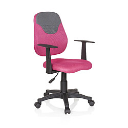 Chaise de bureau / fauteuil pivotant pour enfant KIDDY STYLE Tissu rose / gris hjh OFFICE pas cher