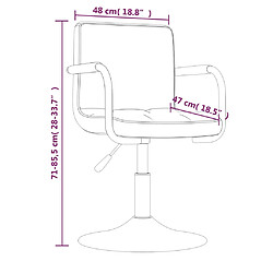 vidaXL Chaises pivotantes à manger lot de 2 gris clair velours pas cher