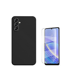 Hydrogel Cover Plein Cover Kit avant + cas de silicone liquide Phonecare pour Samsung Galaxy A15 - le noir 