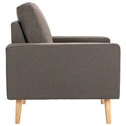 Avis vidaXL Fauteuil Taupe Tissu