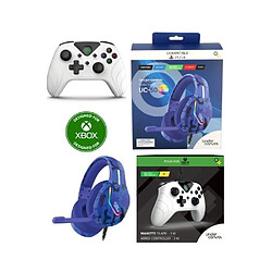 Under Control Casque Gamer LED RGB XBOX X/S PS4 - PS5 PLAYSTATION SWITCH PC Pro Gaming + Manette XBOX ONE-S-X-PC Blanche