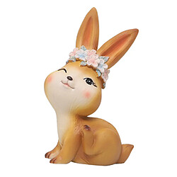 Avis Réaliste Lapin Figurine Jardin Sculpture Gâteau Topper Mini Lapin Statue C