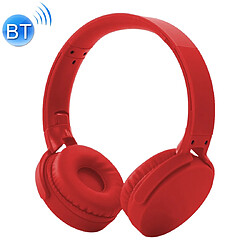 Yonis Casque Bluetooth Pliable avec Bandeau Casque Bluetooth sans Fil Pliable Son Stéréo Mains Libres Entrée Jack Rouge YONIS