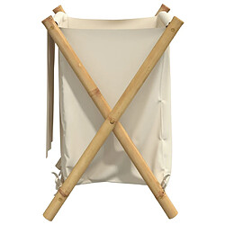 Acheter vidaXL Panier à linge blanc crème 45x55x63,5 cm bambou