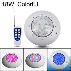 Wewoo Lampe sous-marine de piscine en plastique ABS 18W lumière coloré + télécommande 